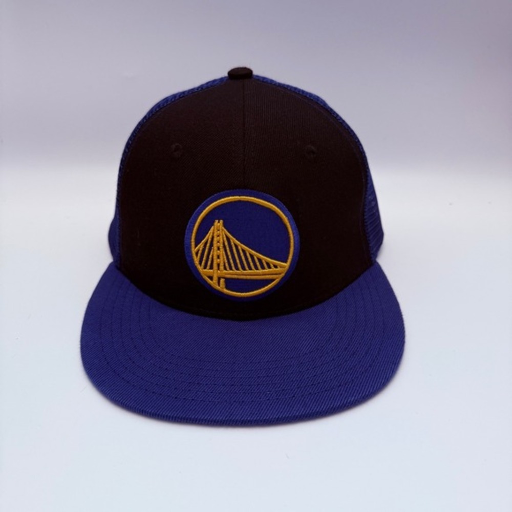 Golden State Warriors Ultra Game‎ Blue Black Polyester Trucker Hat Mens OSFM